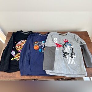Old Navy and Star Wars Long Sleeve Tees - Black, Blue, Gray